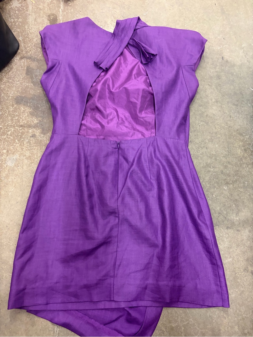 Bcbg max Azria runway Purple Women’s Open-Back‎ Dress silk lining